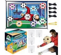 Set da gioco con pallone da calcio per bambini, set di esercizi di calcio per bambini, Kit da gioco con porta da calcia in giardino con 1 pallone, 1 bersaglio di flanella e 2 picchettis