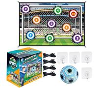Set da gioco con pallone da calcio per bambini, tappetino da allenamento per calcio | Giochi di porte da per ragazze | Set di attrezzature per allenamento da con 1 pallone, 1 bersaglio i
