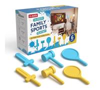Set da gioco da 6 pezzi per Nex Playground Family Game 2 spade 2 martelli 2 racchette in PET adatto ai bambini facile da impugnare