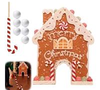 Set Da Gioco Da Golf Di Pan Di Zenzero - Set Da Minigolf Portatile, Gioco Natalizio For Famiglie Al Chiuso For Tutte Le Età, Con Bastoncino Di Zucchero E Palline(All Set)