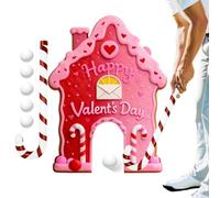 Set Da Gioco Da Golf Gingerbread - Mini Campo Per Famiglie Da 13,7 Pollici | Giocattolo Con Bastoncini Di Zucchero - Legno ABS 500g Divertimento Al Chiuso Per Feste In Camera, Riunioni Di Vacanze, Uff