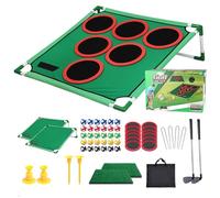 Set da Gioco da Golf, Gioco di Cornhole da Golf con Palline da Golf 20/30, Tappetino, Putter da Golf E Borsa per Il Trasporto, Set di Giochi da Golf Pong, per I Golfisti di Giochi da Giardino B
