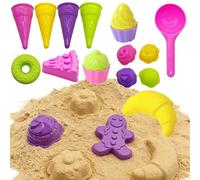 Set da gioco da spiaggia - Kit per costruire castelli di sabbia, strumenti per modellare, pacchetto di attività per bambini, per pale a secchiello, pacchetto per il mare, attrezzatura per le