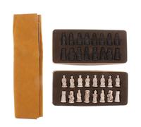 Set da gioco da tavolo cinese Scacchiera pieghevole + Pezzo di soldato antico da
