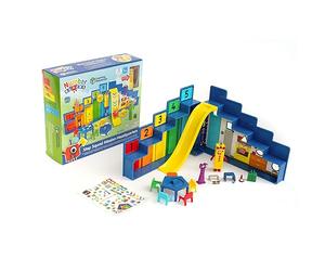 Set da gioco Deluxe Quartieri Generali della Missione Step Squad Numberblocks Learning Resources, Dai 3 anni, Include Tre da collezione, Caratteristiche da spia nascoste e Foglio di adesivi