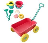 Set da gioco di sabbia, giocattoli a sabbia sulla spiaggia, 8 giocattoli di sabbia per bambini di colore brillante con carrello, esterno interattivo per bambini adolescenti