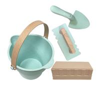 Set da gioco di sabbia - giocattolo da spiaggia per bambini con tasca a rete | stampi per castello, secchio, pale, rastrello e per acqua, divertimento estivo per bambini o nella sabbiera