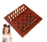 Set da gioco di scacchi, set di scacchiere in legno - Gioco da tavolo da viaggio con pezzi degli scacchi,Gioco di, scacchiera pieghevole, gioco rompicapo per la casa e il viaggio