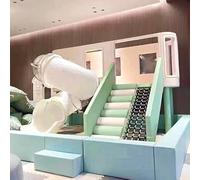 Set da gioco for bambini al coperto, morbido e sicuro - Design a tema con scivolo, piscina di palline zone arrampicata, struttura resistente atossica for uso domestico, asili nido commerciale(F)