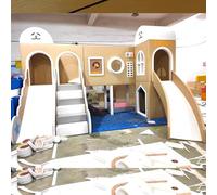 Set da gioco for bambini al coperto, morbido e sicuro - Design a tema con scivolo, piscina di palline zone arrampicata, struttura resistente atossica for uso domestico, asili nido commerciale(C)