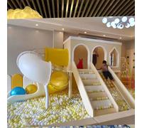 Set da gioco for bambini al coperto, morbido e sicuro - Design a tema con scivolo, piscina di palline zone arrampicata, struttura resistente atossica for uso domestico, asili nido commerciale(A)