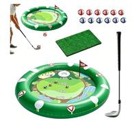Set da gioco gonfiabile for biliardo, golf galleggiante Chipping Green e tavolo da poker galleggiante con irrigatore, cuscino gonfiabile gonfiabile estivo multifunzionale for regali di compleanno