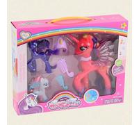 Set da gioco luminoso de La Mia Piccola Pony con musica e pettine - Giocattolo per il finto gioco da 36,2 cm per ragazze, regalo per compleanni e rientro a scuola - 2 colori misti Un setABS
