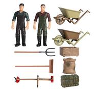 Set da gioco Mini Farm, Seet di figurine di contadini con giocattoli modello fattoria | Sviluppo di abilità di immaginazione rurale interattiva in miniatura per l'infanzia creativa con per bambini