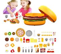 Set Da Gioco Per Alimenti Da Cucina - Set Da Cucina Per Bambini | Immagina Che Un Grande Hamburger Sia Un Giocattolo Per L'apprendimento Sensoriale | Da Cucinaa Per Bambini Per Feste Di