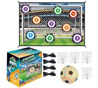 Set da gioco per allenamento di calcio - Mini porta da calcio, tappetino da gioco con la palla, giocattolo per attività indoor all'aperto | Funzione di costruzione in tessuto leggero, articolo per all