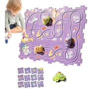 Set da gioco per auto con pista puzzle - Set da gioco con traccia puzzle - Giocattolo per auto, interazione genitore-figlio, esercizio di pensiero spaziale e coordinazione occhio-mano per il regalo di