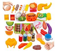 Set Da Gioco Per Barbecue Per Bambini - Kit Educativo Colorato E Realistico | Giocattolo Per Griglia Per Bambini | 34x27.5x5cm, Da Cucina Per Giochi Di Ruolo | Componenti In ABS