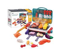 Set da gioco per barbecue per bambini - Set da gioco barbecue bambini | Giocattoli barbecues da campeggio all'aperto, sets di giocattoli da cucina che cambiano colore con suono spray, kit ba