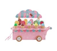 Set Da Gioco Per Gelateria - Carrello In Legno Fai Finta Di Gioco Fantasioso, Giocattoli Per Gelateria Per Bambini | Set Di Generi Alimentari Da Cucina Per Giochi Di Ruolo Per Compleanni, Ragazzi E Ra