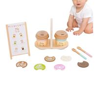 Set Da Gioco Per Il Caffè - Cibo Finto Realistico In Legno E Bevande Finte | Accessorio Da Cucina Per Bambini | Giocattolo Creativo Per Feste Di Compleanno In Età Prescolare, Natale, 2 Anni In Su,