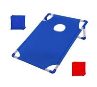 Set da gioco per il lancio di cornhole per esterni, portatile, con custodia e sacchi di sabbia, set da tavola per cornhole, per giardino, campeggio, prato, interni, feste, compleanni