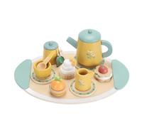 Set da Gioco per il tè da Cucina, Set da tè in Legno per Migliorare le abilità Sociali, Esperienza Simulata del Tea Party per Ragazzi e Ragazze, Set da Dessert con Tazza da tè