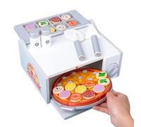 Set da gioco per la colazione - Giocattolo per pizza in legno | Attività educativa di gioco di ruolo con forno | Immagina di giocare a mangiare | Per bambini 3 anni in su, ragazze, Natale, nascita