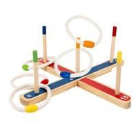 Set Da Gioco Per Lancio 'Anello - Bersaglio In Legno Da 30 Cm, Kit Combinato Di Anelli Colorati, Giocattolo Da Gioco Durevole Per Interni Ed Esterni | Gico Di Attività Di Sviluppo Delle Abilità P