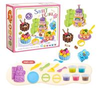 Set da gioco per pasta, giocattoli per pasta colorata per bambini | Argilla e pasta artistica per bambini - Waffle Pizza Burger Maker Fai finta di essere un giocattolo da chef Gioca a cucinare Argilla