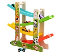 Set da gioco per veicoli con pista da corsa - 60 cm di scivolo giocattolo con rampa giocattolo, set da gioco per abilità edilizie | Attività coinvolgenti per bambini di età superiore ai 2 anni Impara