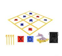 Set da gioco portatile e pieghevole di grande formato per Tic-Tac-Toe - per campeggio, picnic, spiaggia e giardino (G)