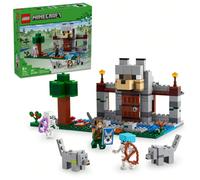 Set da gioco The Wolf Stronghold Fortress, giocattolo da videogioco per ragazzi e ragazze, set da costruzione di e azione con minifigure regalo di giocattoli per bambini di età 8 anni e oltre, 21261 I