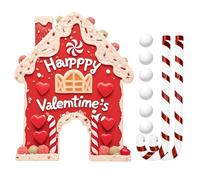Set da golf di pan di zenzero - San Valentino, decorazione per mazza da golf, decorazione per dolciumi, decorazione per cancello da golf, 35 cm, tema romantico, coppia regalo, decorazione da tavolo