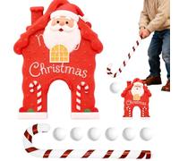 Set da golf Gingerbread - Mini set natalizio da 35 cm | Bastoncini di zucchero con 6 palline e mini campo da golf | Divertimento natalizio in interni ed esterni per intrattenere