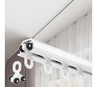 Set da incasso ultra sottile a soffitto con pulegge silenziose da 17,1,1,2 m, guide di montaggio bianche per camera da letto, soggiorno, riparo per la privacy, divisorio