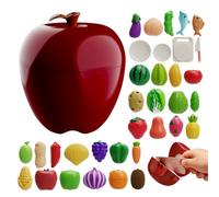 Set da intaglio per il cibo - Stimola giocosamente la motricità fine con le verdure, set di frutta e verdura artificiale, regalo per bambini 3 anni, sviluppa l'intelligenza emotiva