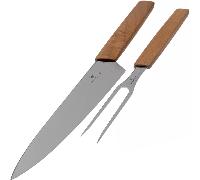 Victorinox, Swiss Modern, set professionale di 2 pezzi, extra affilato, acciaio inossidabile, manico in legno, marrone