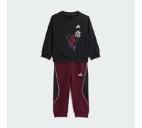 adidas Unisex - Bimbi 0-24 Marvel Spider-Man Jogger Track_Suit, black/white, 6-9 Months