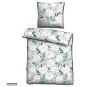 Set da letto CloudComfort Renforcé con motivi floreali bianchi 135 x 200 + 80 x 80 cm