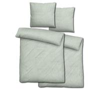 Set da letto in mussola Sleezzz® verde, 155 x 220 cm + 80 x 80 cm