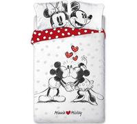 Set da letto Minnie 140x200 - Copripiumino Minnie 100% Cotone (E)