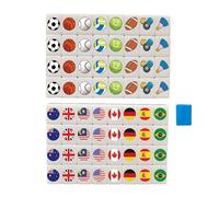 Set da Mahjong | Gioco Interattivo Portatile Per Genitori E Figli,Tessere da gioco a tema calcio,Per Vacanze Scolastiche, Riunioni Informali, Uomini, Donne, Ragazzi, Ragazze, Adolescenti, Moglie