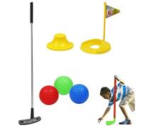 Set da minigolf all'aperto per bambini | Giocattoli da golf portatili all'aperto per prato,Gioco di esercizi al coperto con attrezzatura per palline da golf e mazze da allenamento, set di giocattoli d