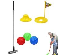 Set da minigolf all'aperto per bambini | Set di giocattoli da golf da cortile portatile per bambini - di giocattoli da golf con palline da allenamento, attrezzature per mazze per