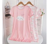 Set da notte e loungewear da ragazza pre-adolescente, composto da una vestaglia lunga a maniche corte con stampa farfalle rosa dolce e una gonna a-line in 2 pezzi 8Y,9Y,10Y,11Y,12YGraficoTessuto