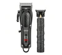 Set da parrucchiere HIENA 2 pezzi con rasoio senza fili, display digitale, motivo a drago cinese, set di accessori per parrucchiere all-in-one, strumenti essenziali per la cura della famiglia degli uo