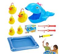 Set da per i - Giocattolo da bagno con piscina gonfiabile, pompa inclusa | gioco d'acqua estivo, pesce galleggiante e canna magnetica, attività interattiva per il bagno e il gioco completo