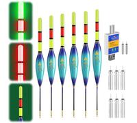 Set da pesca a LED con indicatore di morso, boa di pesce notturno doppio colore, luce Angel 4 g/5 g/6 g/7 g/8 g/9 g, capacità di carico incluso caricabatterie, accessori per la pesca per fiume e mare