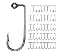 Set da pesca con amo barbaro in acciaio ad alto tenore di carbonio con curva rotonda Aberdeen 90 gradi gambo lungo Bend pesca gambo lungo gancio in acciaio al carbonio